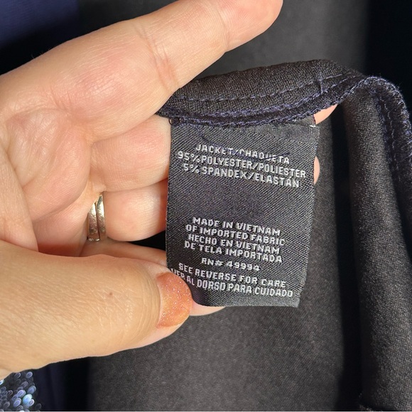 R&M Richards Metallic Open Front Blazer Jacket, Cardigan, Fairy, Size 6 - Picture 6 of 10